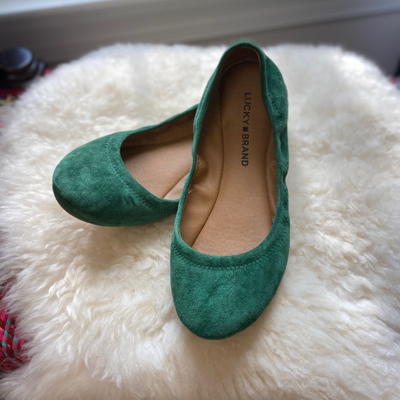 Lucky Brand Shoes - 🍀 Lucky Brand Green Suede Flats